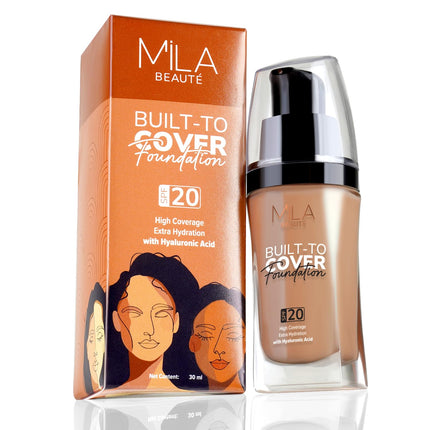 Mila Beauté Built to Cover Liquid Foundation -30ml