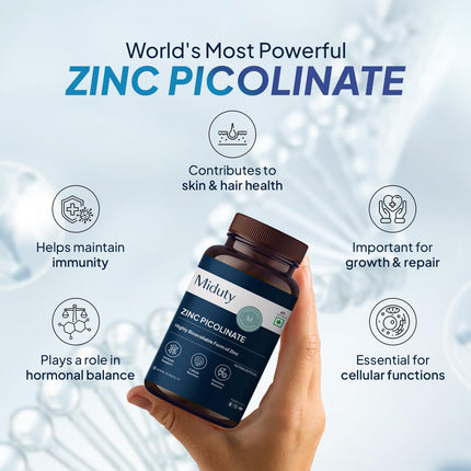 Miduty Zinc Picolinate 50 mg 60 Capsules