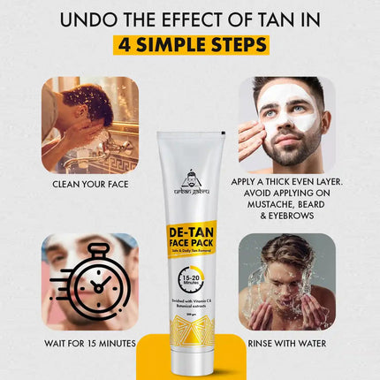 UrbanGabru De-tan Face Pack with Vitamin C & Aloe Vera Extracts-100gm