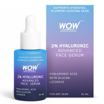 WOW Skin Science 2% Hyaluronic Acid Advanced Face Serum with Beta Glucan & Licorice-30ml