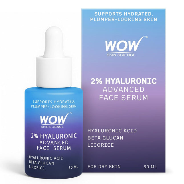 WOW Skin Science 2% Hyaluronic Acid Advanced Face Serum with Beta Glucan & Licorice-30ml