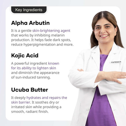 Cureskin Radiance Body Soap with Alpha Arbutin, Kojic Acid and Ucuba Butter |  75 g (Pack of 2)