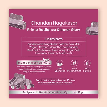 Nat Habit Chandan Nagakesar Face Pack -40g