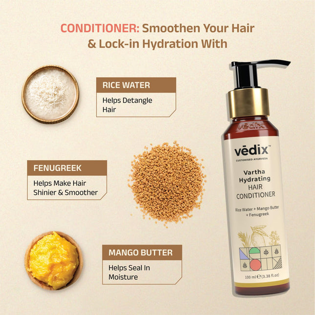 Vedix Ayurvedic Hair Kit | Hair growth Special Combo | Normal - Oily Scalp