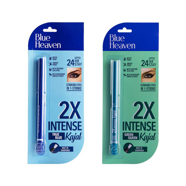 Blue Heaven 2X Intense Kajal combo Green Queen and True Blue Pack of 2 | 0.30g each
