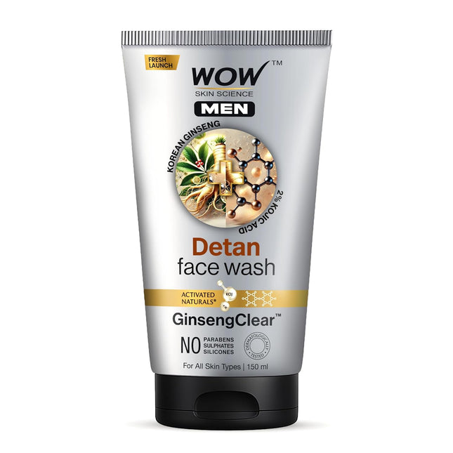 WOW Skin Science Men Face Wash 150 ML | Facewash for Oily Skin
