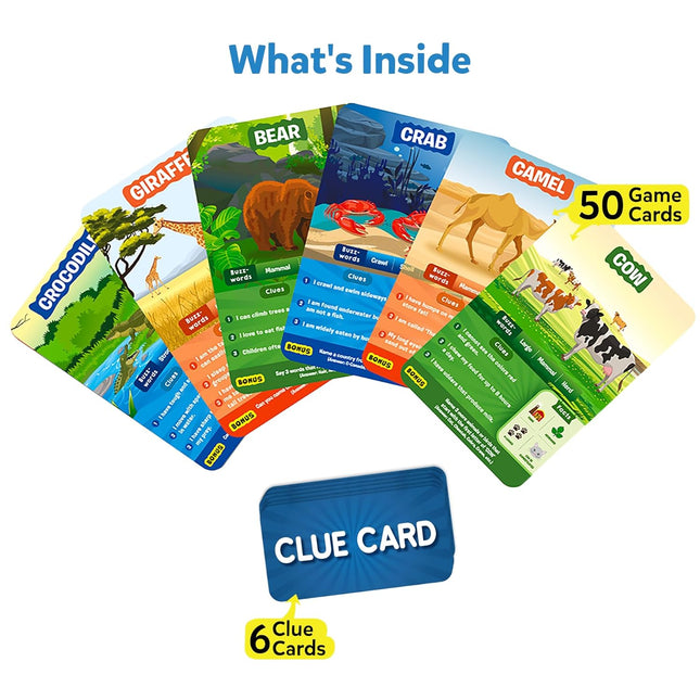Skillmatics Card Game - Guess in 10 Animal Kingdom, Gifts for 6 Year Olds