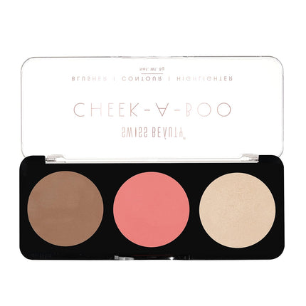 Swiss Beauty Cheek-A-Boo 3 In One Blusher -8g