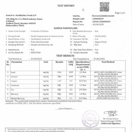 Healthy Hey Nutrition Probiotics  60 Veg Capsules