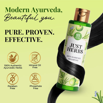 Just Herbs 8 in 1 Root Nourishing Amla Neem Hair Fall Control Shampoo-200ml