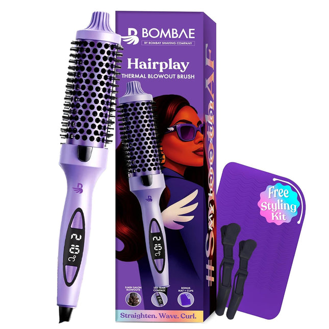 Bombae 3 in 1 Thermal Blowout Brush | 5 Heat Settings 130–210°C