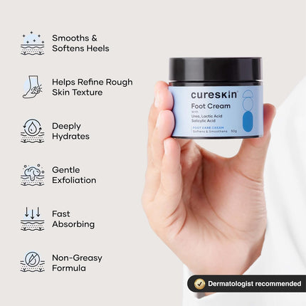 Cureskin Foot Care Cream for Cracked Heels-50 g