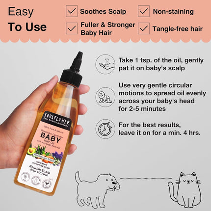 Soulflower Rosemary Baby Hair Oil-225ml