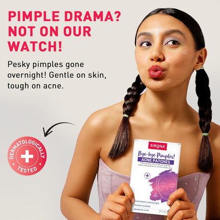 Sirona Pimple Patches – 72 Dots | 0.5% Salicylic Acid | Invisible Facial Stickers Cover