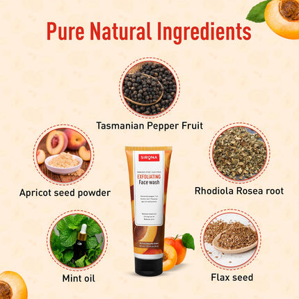 Sirona Exfoliating Face Wash for Men & Women 125 ML