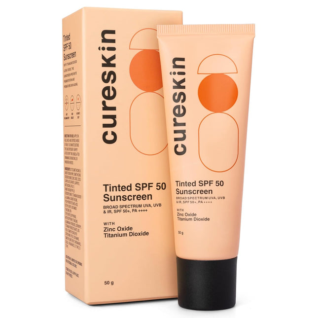 Cureskin Mineral Sunscreen Matte Finish Tinted SPF 50 PA++++50 g (Pack of 1)