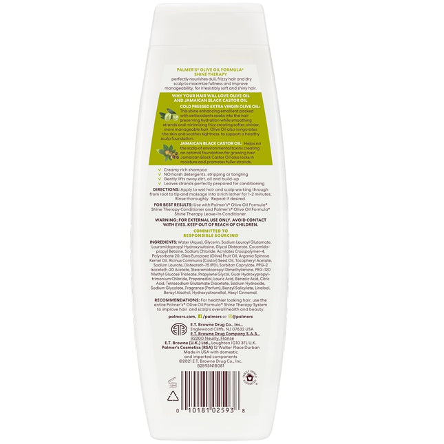 Palmer's Olive Oil Formula Smoothing Shampoo extra virgin olive oil for shine hair, 400 ml