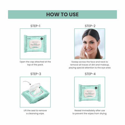 Swiss Beauty Clean & Glow Makeup Remover Wipes With Green Tea-30 Wipes