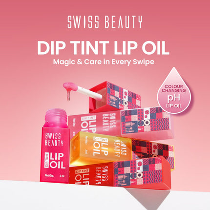 Swiss Beauty Dip Tint Lip Oil | Colour-Changing Lip Oil - 3ml