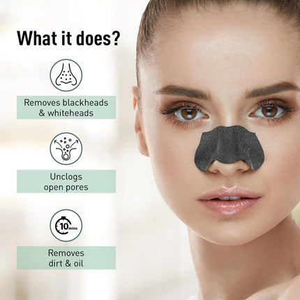 Sirona Bamboo Charcoal Blackheads Remover Nose Strips for Women – 8 Strips (Pack of 1)