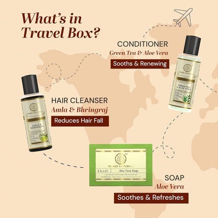 Khadi Natural Travel Kit | Skincare & Haircare