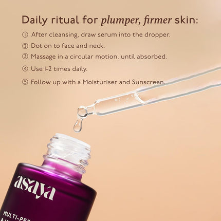 Asaya Multi Peptide Face Serum with Hyaluronic Acid | 30ml