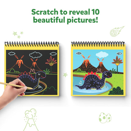 Skillmatics Scratch Art Book for Kids 30+ Scratch Stickers for Boys & Girls Ages 3, 4, 5, 6, 7, 8, Multicolour