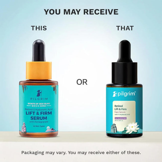 PILGRIM Korean 0.5% Retinol & 1% Hyaluronic Acid Lift & Firm Anti Aging Serum-30ml