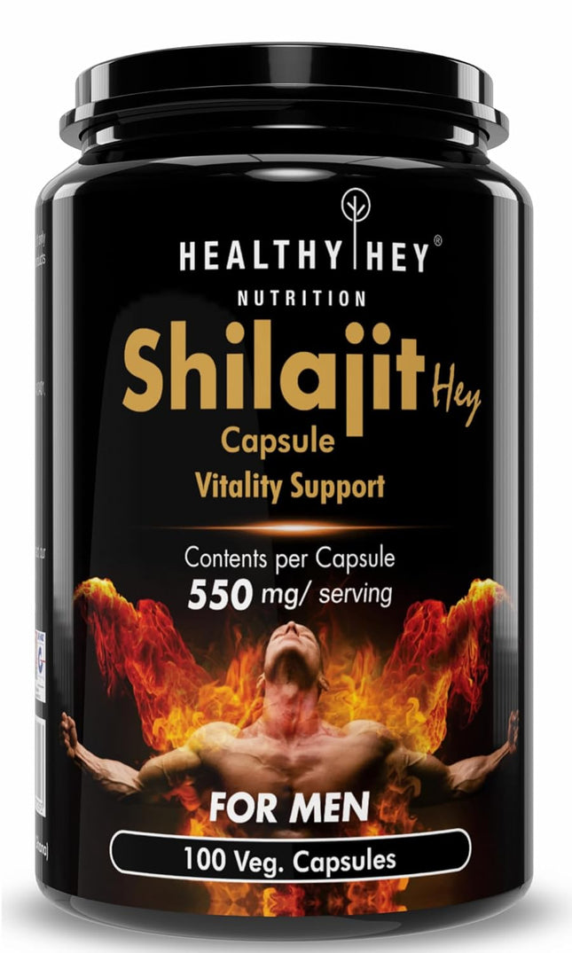 HealthyHey Nutrition Shilajit- 100 Vegetable Capsules