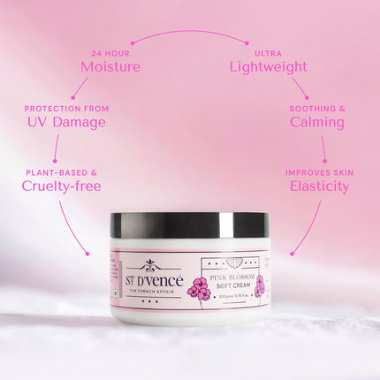 ST. D'VENCÉ Pink Blossom Soft Moisturizing Cream With Cherry Blossom, Shea Butter And Almond Oil-200g
