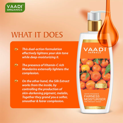 Vaadi Herbals Fairness Moisturiser With Mandarin Extract, 350 Ml