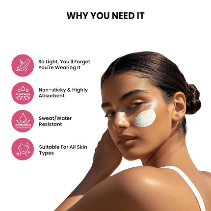 ThriveCo Water-based Sunscreen | Broad Spectrum & Spf 50 Pa++++ | UV A & UV B Protection -30ml