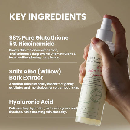 AXIS-Y Dark Spot Correcting with 5% Niacinamide, Glutathione & Hyaluronic Acid-125ml Toner