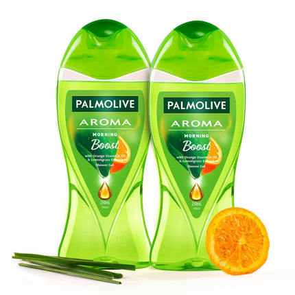 Palmolive Aroma Morning Tonic Body Wash, Pack of 2 x 250ml Shower Gel