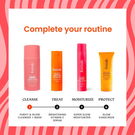 Foxtale Purify & Glow Cleanser + Clay Mask 100ml