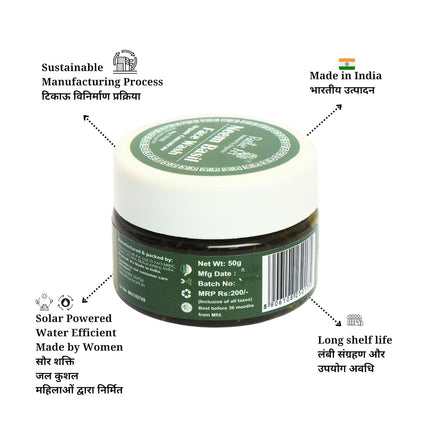 Rustic Art Neem Basil Face Wash for Oily & Acne-Prone Skin | 50g Pack of 2