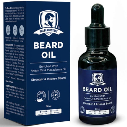 The Beard Story Beard Oil With Vitamin E & Argan Oil-30ml