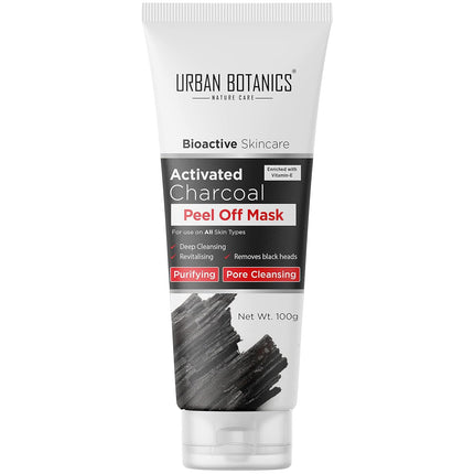 UrbanBotanics Activated Charcoal Peel Of Mask For Men & Women-100g