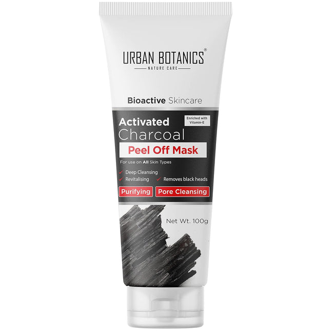 UrbanBotanics Activated Charcoal Peel Of Mask For Men & Women-100g