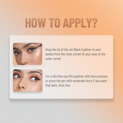 SWISS BEAUTY Waterproof Glossy Eyeliner Black, 1.2Ml