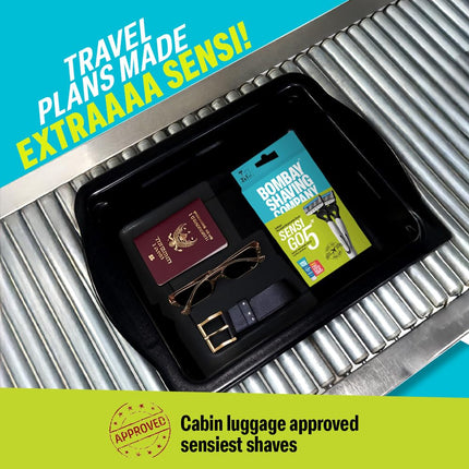 Bombay Shaving Company Sensi Go5 Premium 5-Blade Disposable Razor with Free Post Shave Balm | Shaving Razor for Men