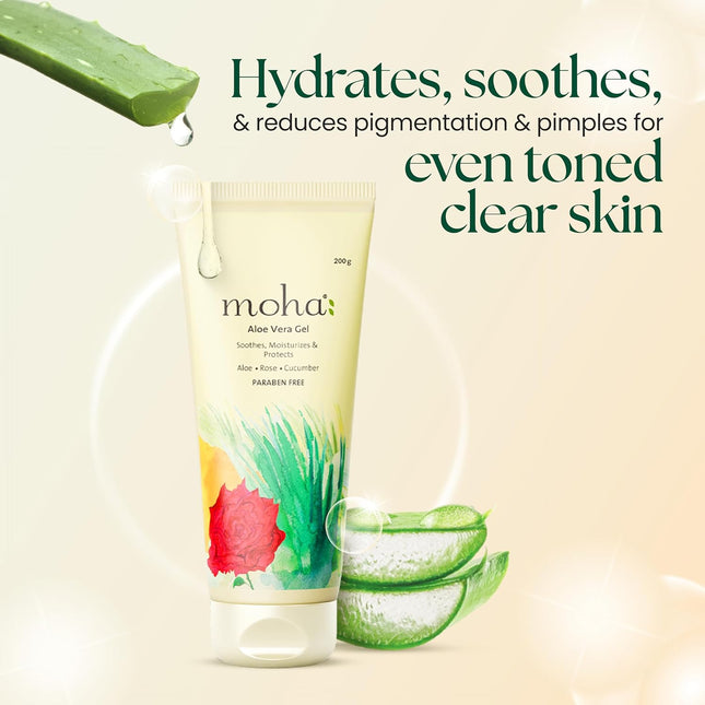Moha Aloe Vera Gel for Face, Skin & Hair-200 gm