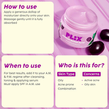 The Plant Fix Plix Jamun Active Acne Range With Cleanser, 2% Salicylic Acid Serum