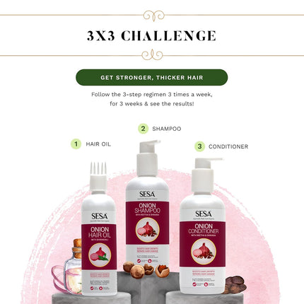 SESA Onion Hair Oil With Bhringraj & Ayurvedic Herbal Extracts -200ml
