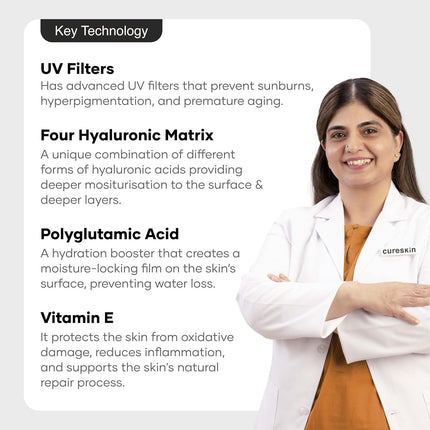 Cureskin SPF 50 Aqua Sunscreen with Advanced UV Filters-50g