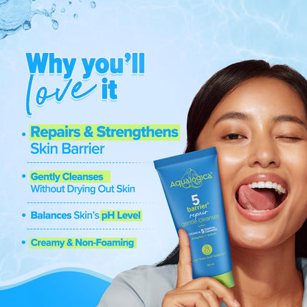 Aqualogica 5 Barrier+Repair Gentle Face Cleanser With Avocado&5 Essential Ceramides-100Ml