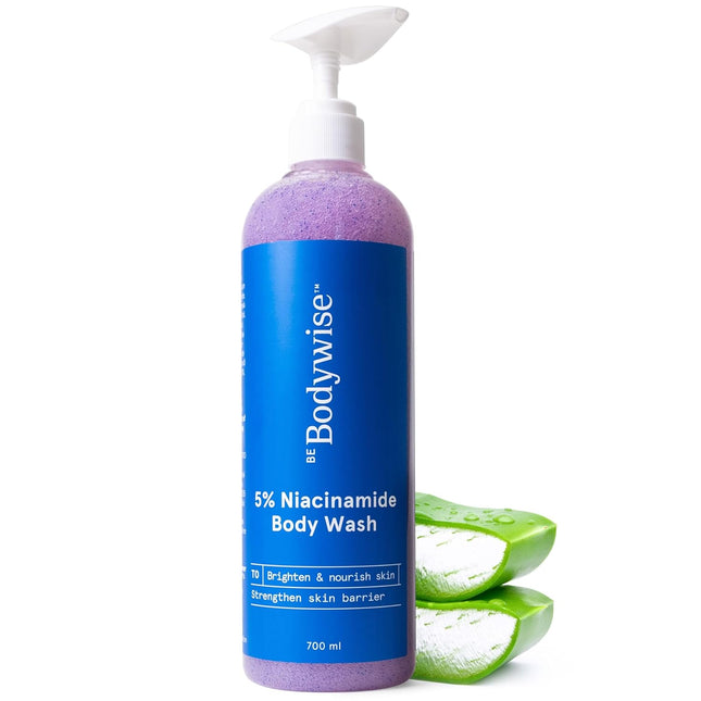 Be Bodywise 5% Niacinamide Brightening Body Wash With Aloe vera, Vitamin B3 & E | 700ml