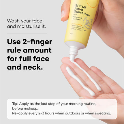 Cureskin SPF 50 Aqua Sunscreen with Advanced UV Filters-50g
