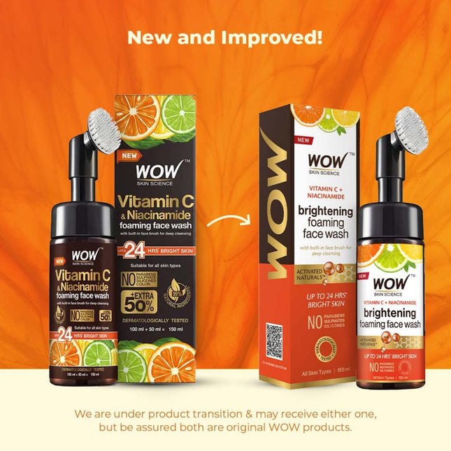 WOW Skin Science Vitamin C & Niacinamide Foaming Face Wash-150ml