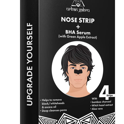 UrbanGabru Nose Strip with BHA Serum | Nose Strips for Blackhead-4 Strips